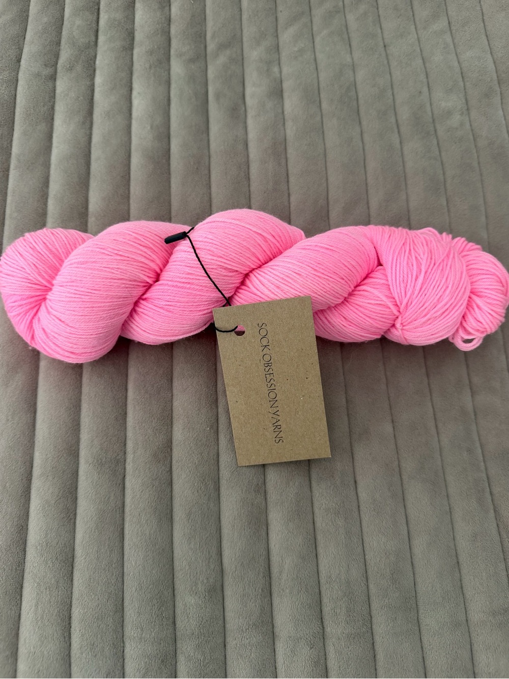 Sock obsession Neon Pink Hand-Dyed Yarn Skein